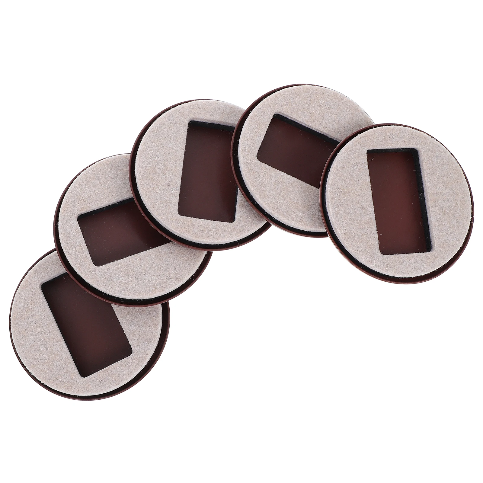 

5 Pcs Anti-slip Felt Pads Furniture Protectors Desk Bed Wheels Chair Feet Non-slip Hardwood Tile Carpet Floor Protection