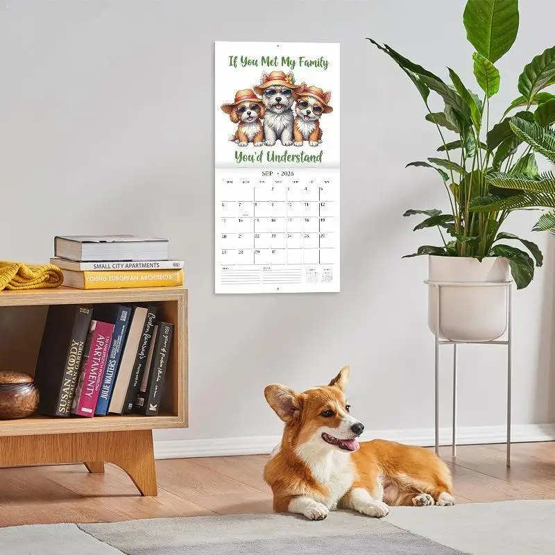 

Hilarious 2026 Dog Poop Calendar Creative Hangable 12-Month Daily Weekly Monthly Planner Agenda Organizer Calendar Wall Decor