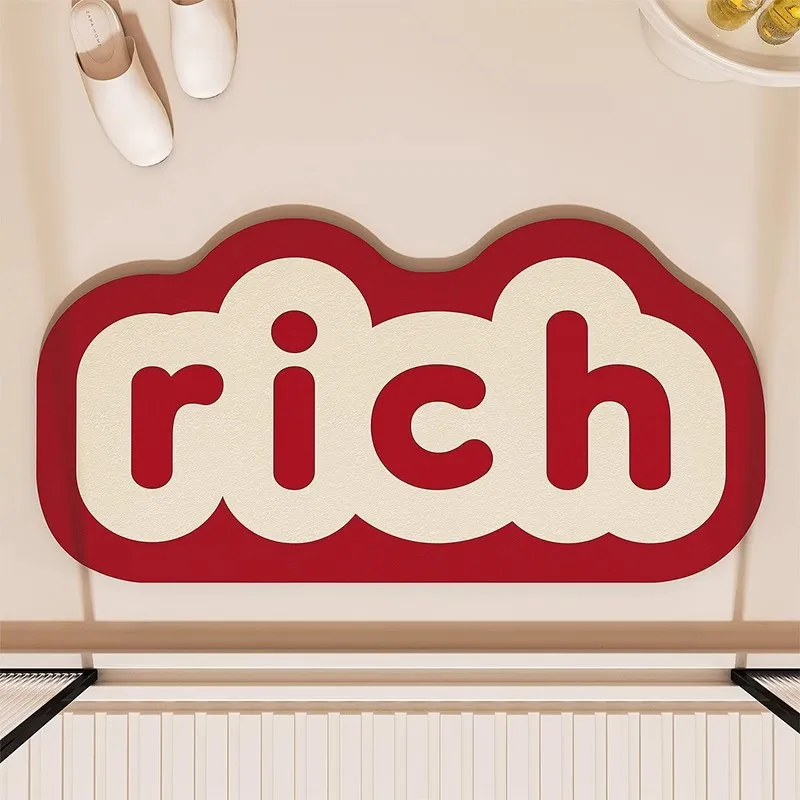 

English toilet Floor Mat Diatom Mud Absorbent Mat Bathroom Non-Slip And Anti-Drop Foot Mat