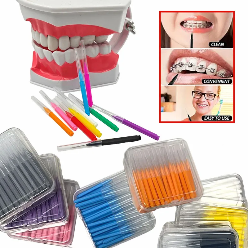 

25Pcs Interdental Brushes For Dental Orthodontic Clean Between Teeth Cleaning Tools Soft Brushes Oral Care Hygiene Tools