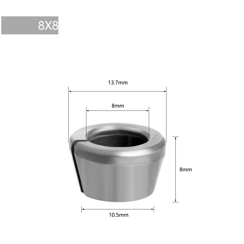 Ferramenta elétrica parte acessórios de máquinas roteador bits pinça mandril adaptador com porca gravura máquina corte roteador m17 6/6.35/8mm