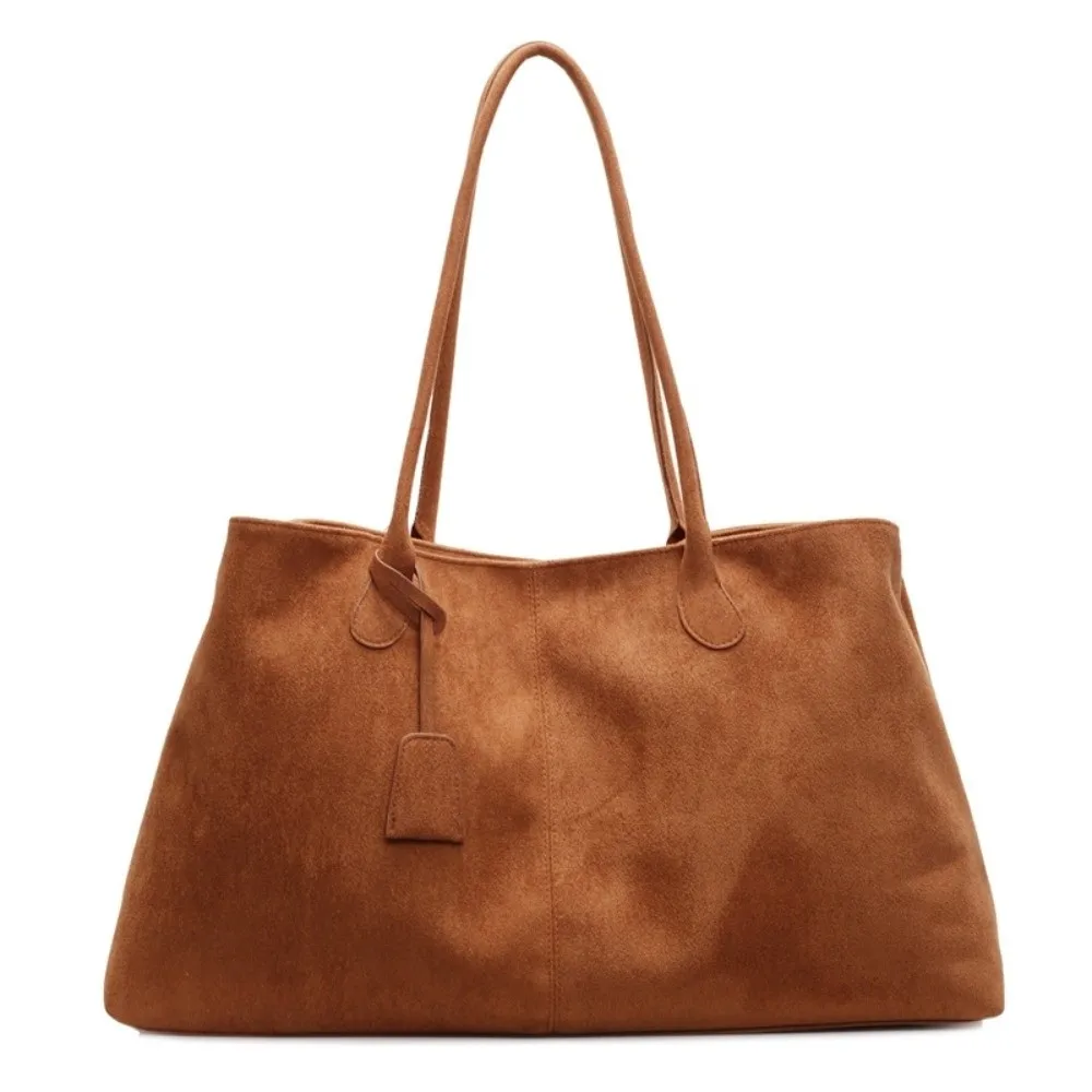 

Shoulder Pouch Suede Shoulder Bag Korean Style Storage Suede Handbag Suede Bucket Bag Large Capacity Underarm Tote Bag Girls