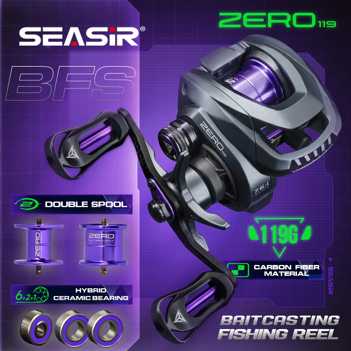 seasir-zero119-119g-fibre-de-carbone-bfs-baitcasting-moulinet-de-peche-ultraleger-double-bobines-avec-2-roulements-en-ceramique-hybride-76-1-8-1bb