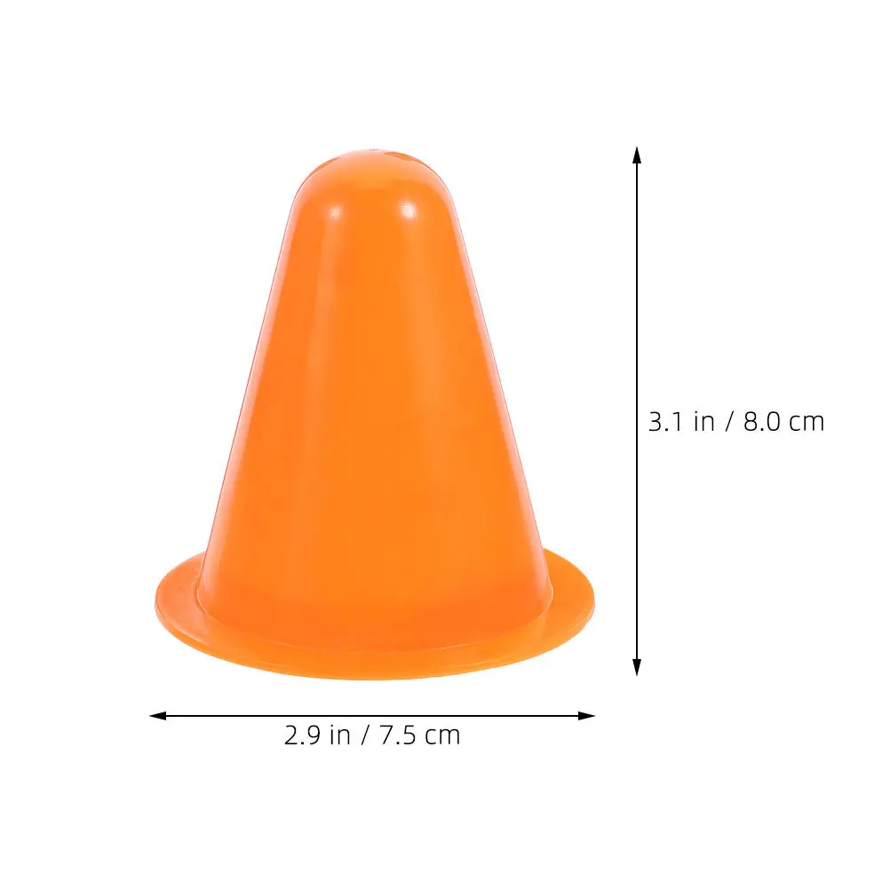 30 قطعة من مخاريط التدريب البلاستيكية القابلة للتكديس مخاريط المرور الصغيرة للتزلج على الجليد وكرة القدم وخفة الحركة التدريبات الرياضية المقاومة للرياح #3