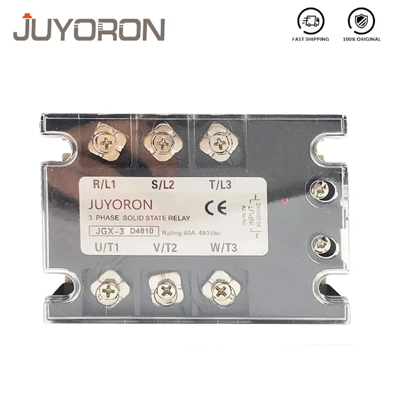 3 Phase DC-AC 10A 25A 40A DA 60A 80A 100A 200A Three Phase SSR 3-32V DC Control 24-480V AC Solid State Relay SSR JGX-3 D4840