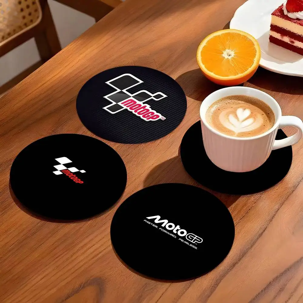 Moto GP Motorcycle Racing Coasters 10cm Round Wooden Suitable For Drinks Tea Coffee Home Gift Choice Holidays