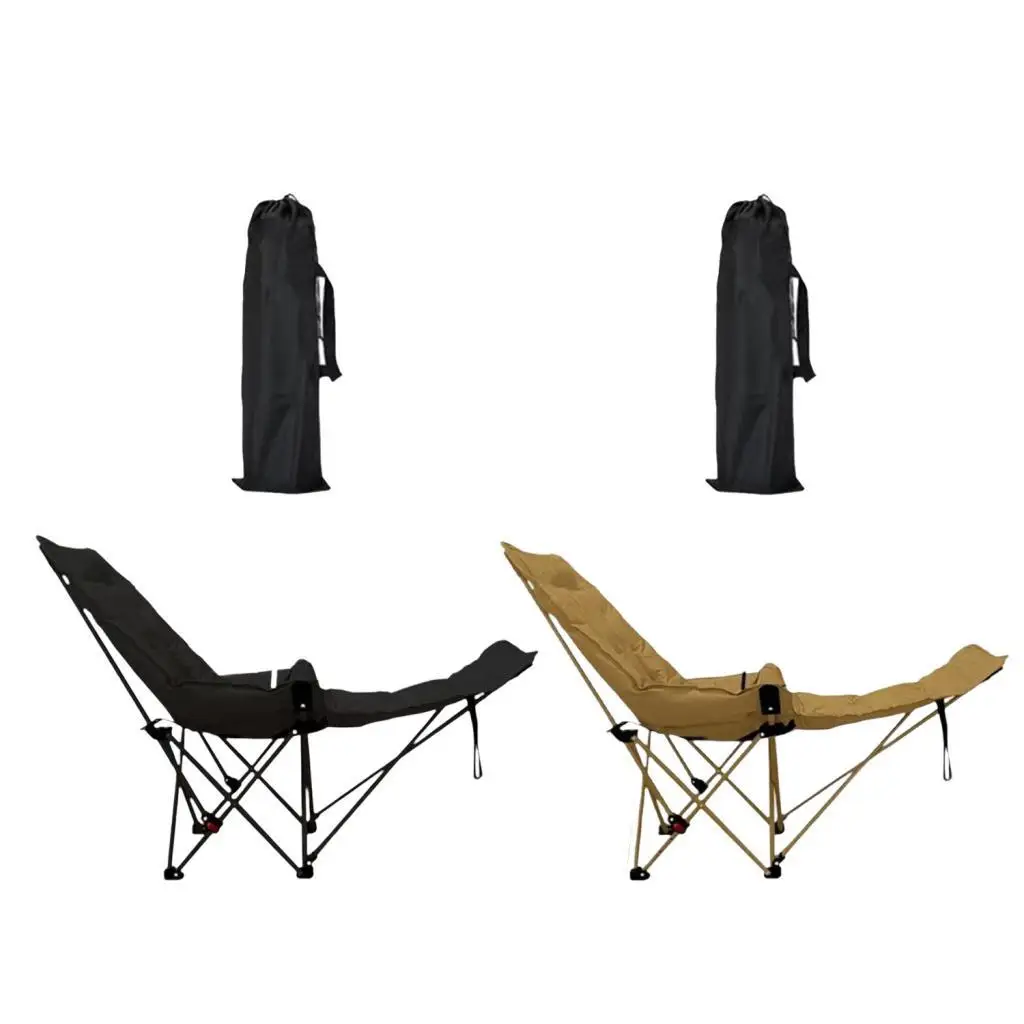

Reclining Camping Chair with Carry Bag Lounger Comfortable recliner Beach Chair for Concert Sunbathing Travel Outside Fishing