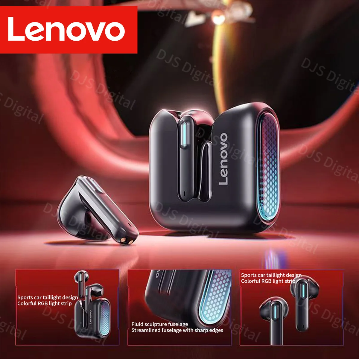 Lenovo New  EA189 Bluetooth 6.0 True Wireless Earbuds ENC In-Ear Buds Earphones Low Latency Headphones for Gaming Long Endurance image 3