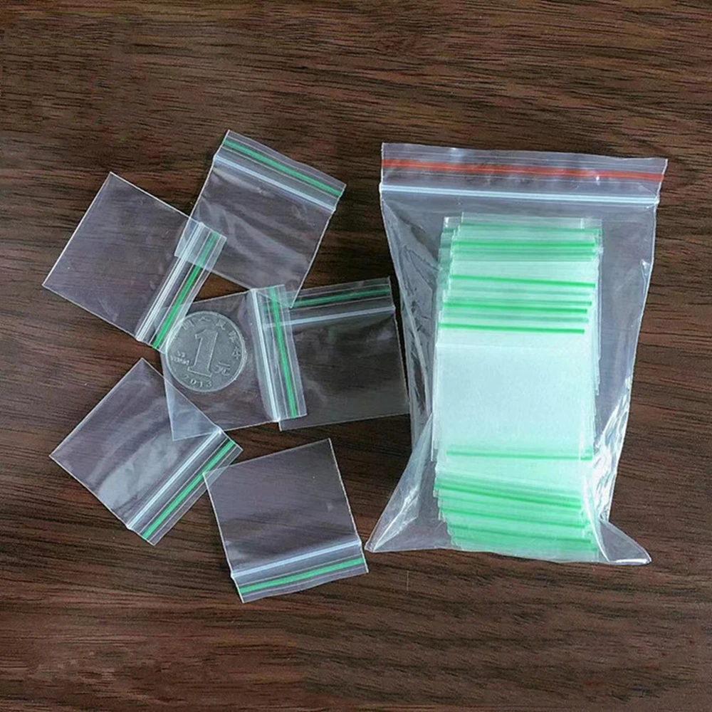 1000pcs Clear Plastic Mini Ziplock Jewelry Bags Small More Thicker Crystal Packing Pouches Reusable Pochette Zipper Lock Sack