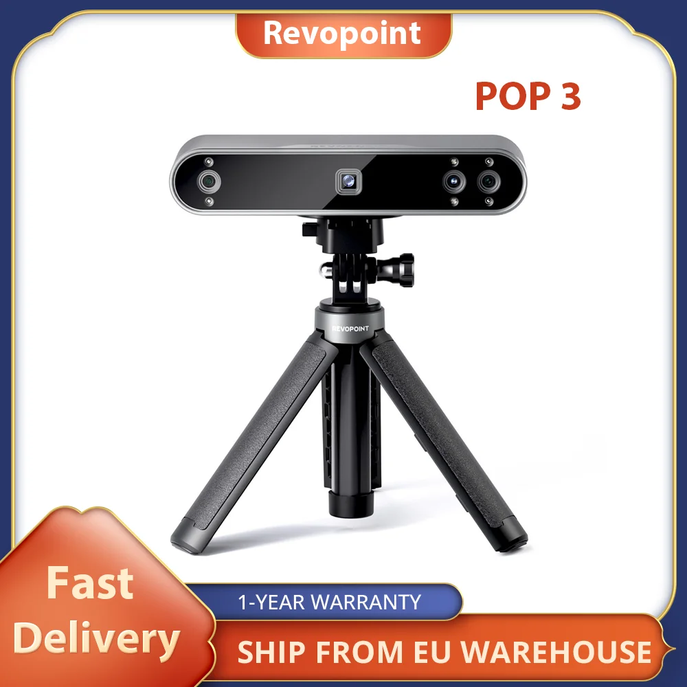 Revopoint POP 3 3D Scanner Standard Edition, 0.05mm Single-Frame Precision, 0.05mm Point Distance, Color Scanning