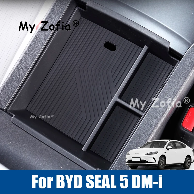 

For BYD SEAL 5 DM-i 2025 2026 Car ABS Armrest Box Storage Box Central Control Storage Decoration Supplies Organozer Accessories