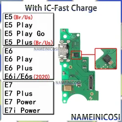 Usb Dock Charger Connector for Motorola Moto E5 E6 E6i E6S E7 E7i Play Go Plus Power Charging Board Module Flex Ports