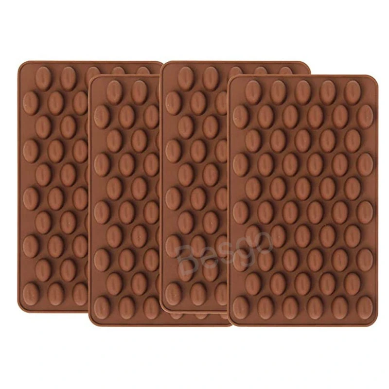 Silicone Coffee Beans Moulds Mini Chocolate Beans Mold Jelly Candy Mould Cake Ice Cream DIY Molds Kitchen Baking Tool Moldes De