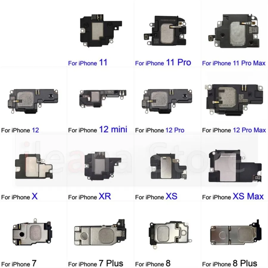 Aiinant Bottom LoudSpeaker For iPhone 7 8 Plus X XR Xs 11 Pro Max Loud Phone Sound Buzzer Ringer Speaker Flex Cable Phone Parts