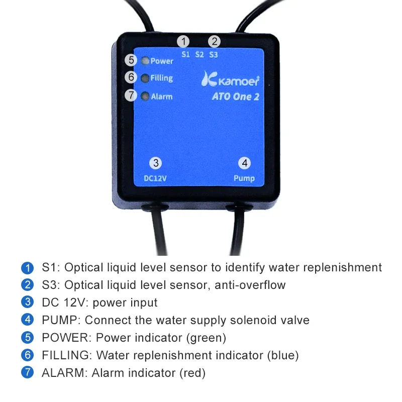 Kamoer ATO ONE 2 Aquarium Smart Automatic System Silent Water Replenisher Water Level Controller for Fish Tank Water Tank