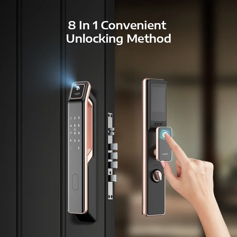 005Arpha M2 Biometric Fingerprint Smart Lock Silent 3D Face Recognition Full Auto Smart Lock WIFI Bluetooth Lock