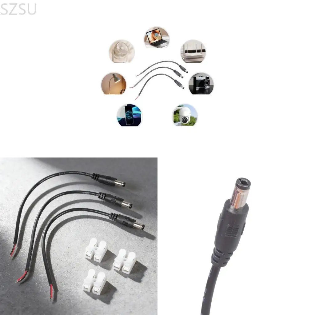 SZSU Pack of 3 20cm Charging Cords with Metal Cores for Stable Power Delivery