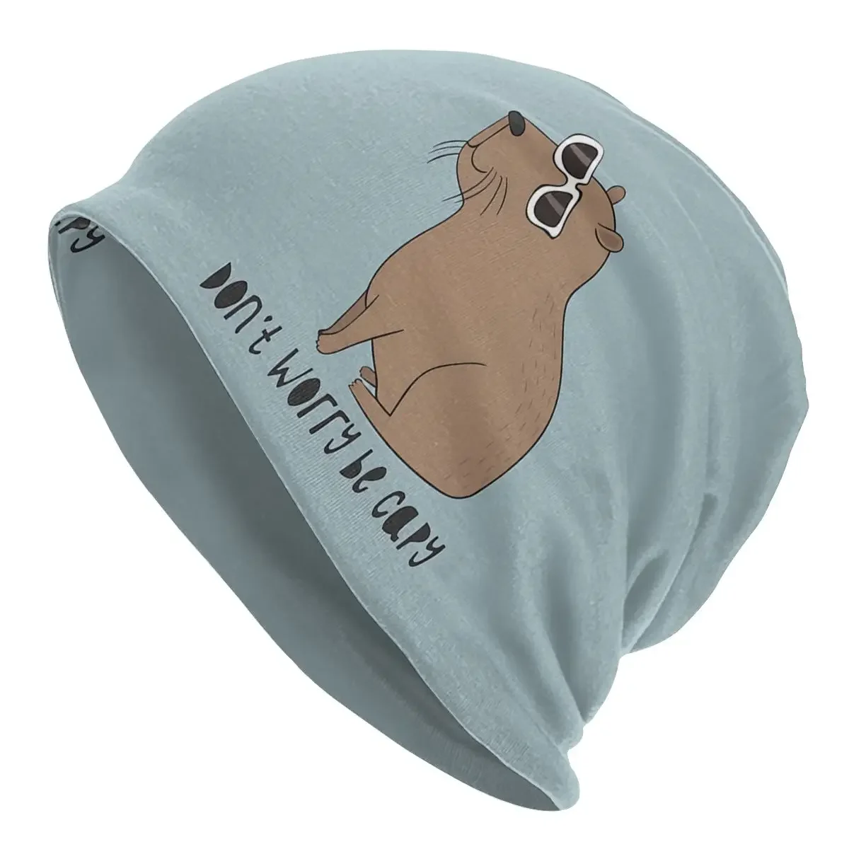 Be Capy Capybara Capybara Cute Animal Unisex Bonnet Thin Outdoor Skullies Beanies For Men Women