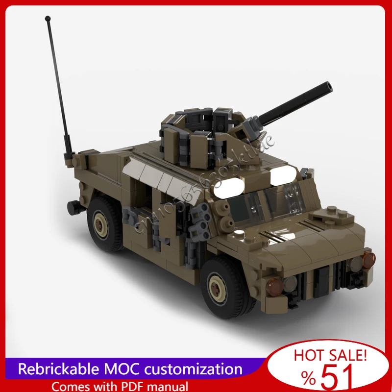 

447 PCS MOC Customize MV-4 High Mobility Multipurpose Wheeled Vehicle Model Assembled Educational Creative Kid Toy Birthday Gift