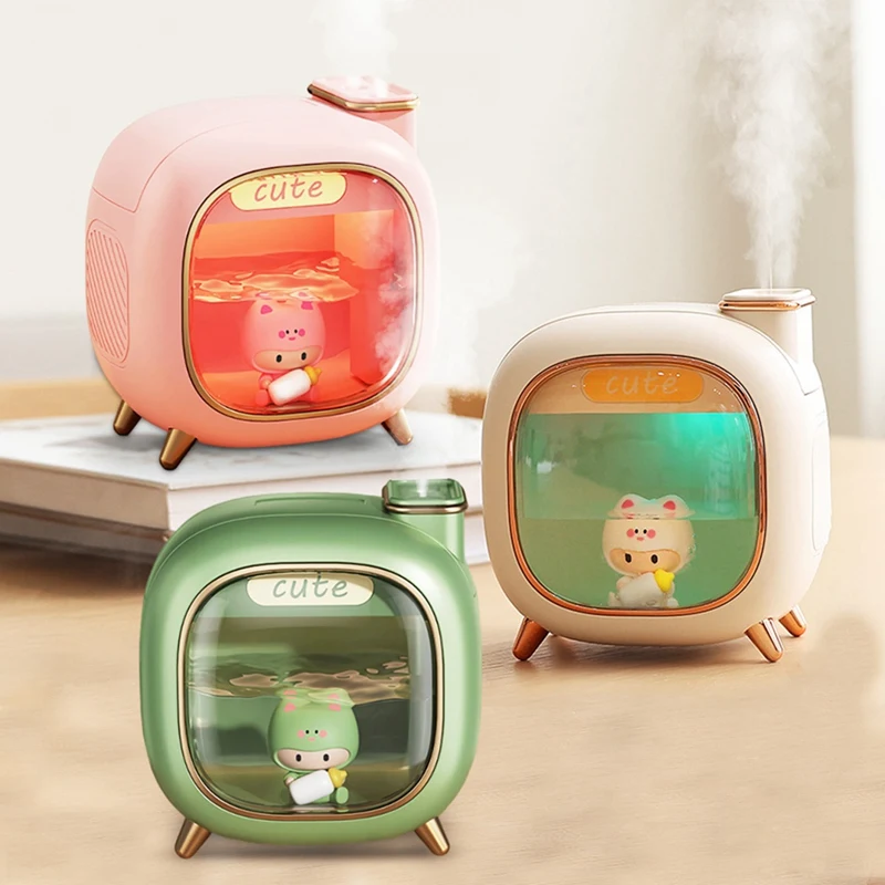 

Cartoon Air Humidifier 500ML Large Capacity Aroma Essential Oil WhiteJAS