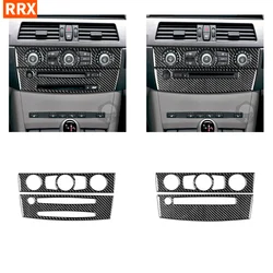 For BMW 5 Series E60 2004-2007 Real Carbon Fiber Sticker AC Climate Control CD Player Panel Car inside decorative Accessories