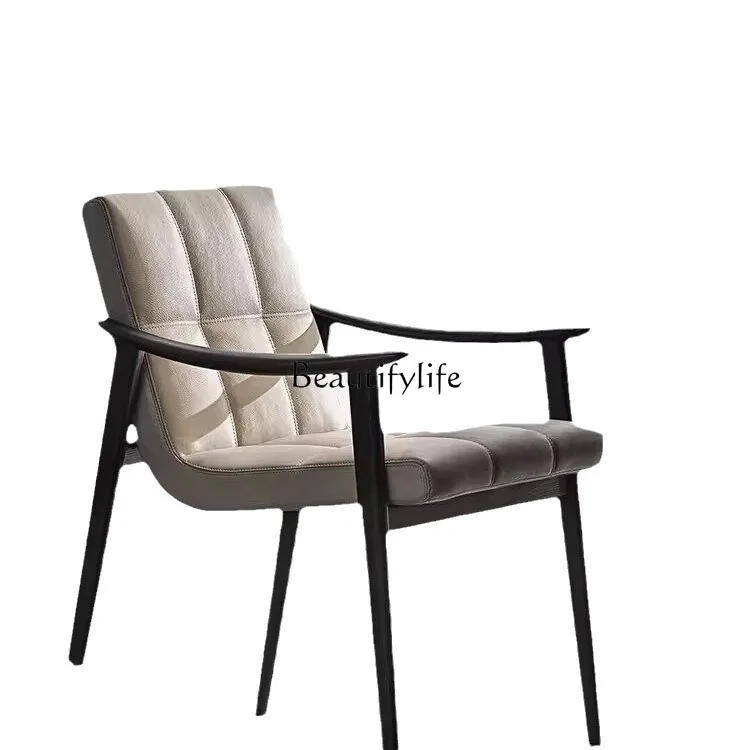 

Italian high-end dining chair solid wood Nordic dining table and chairs