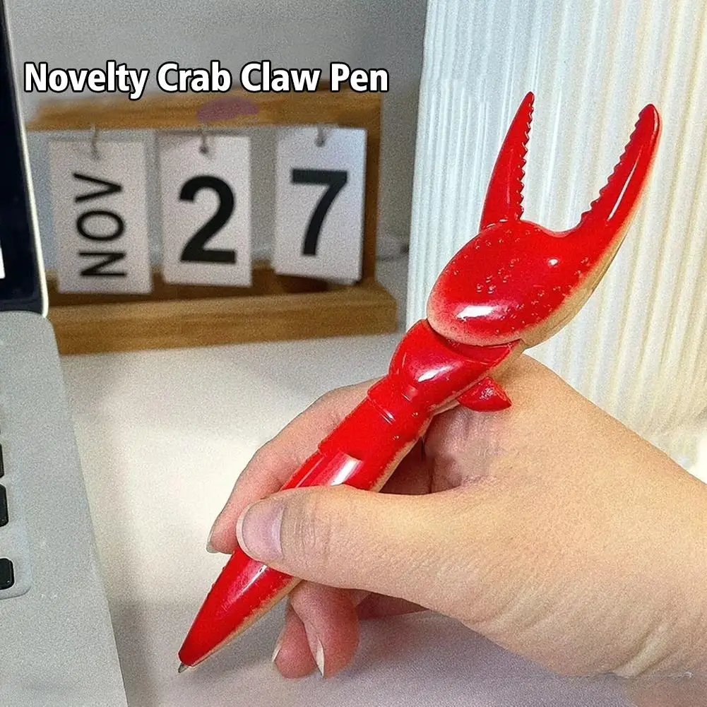 Fun Lobster Paw Ballpoint Pen Personality Crab Clip Creature Pliers Marine Pen Stationery Pen Korean Office Supplies Crab L U0S8