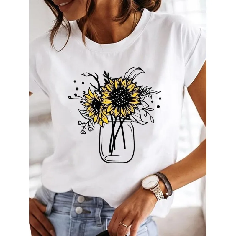 Ballon tendance d'amour des années 90 pour femmes, hauts d'été imprimés, t-shirts graphiques, vêtements esthétiques Harajuku