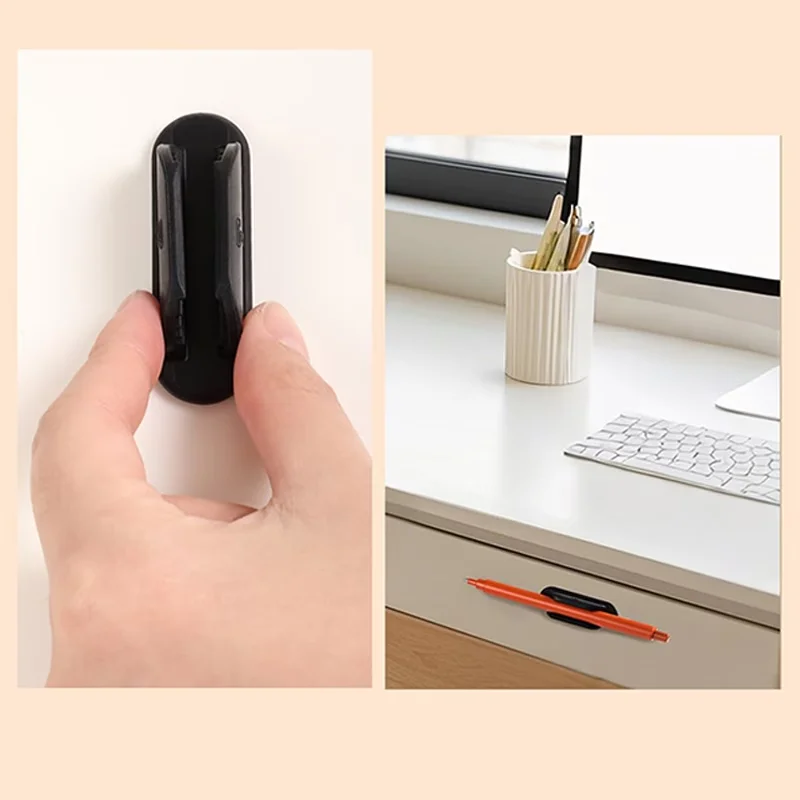 Self-Adhesive Silicone Pen Holder, Elastic Wall Mount Pen Stand for Office School Classroom, Teacher Art Gifts