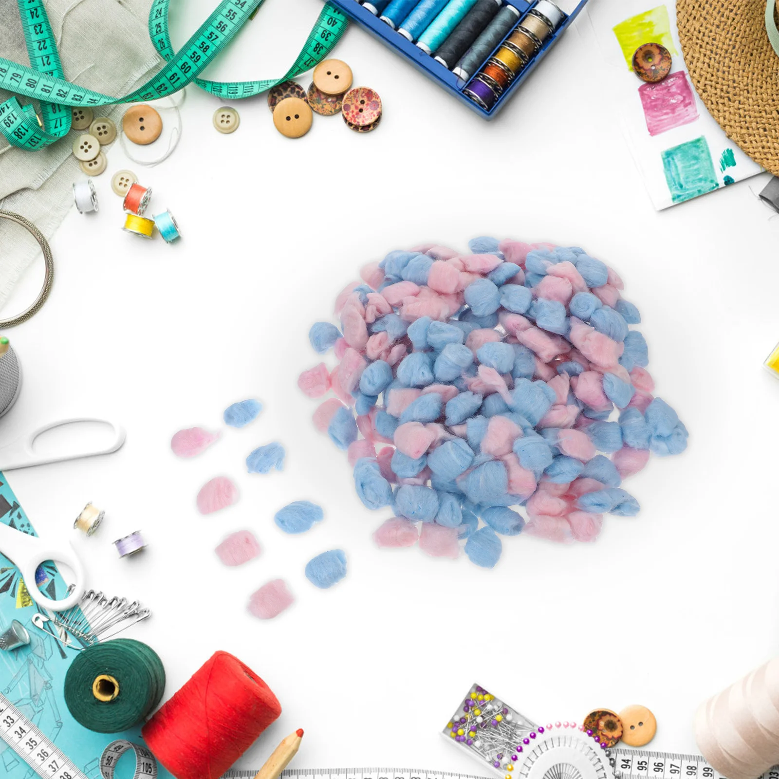 

500Pcs De-Fatted Cotton Balls Soft Natural Craft Pompoms for DIY Decorative Home Art Projects Bulk Mini Pom Poms Crafting