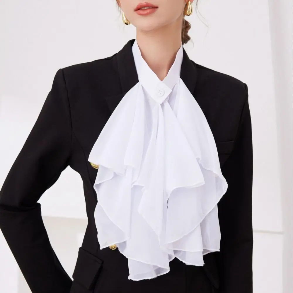 Kerah Renda Lepas Pasang Gaya Abad Pertengahan, Kerah Renaisans Elegan, Kerah Kostum Vintage Victoria, Kerah Palsu untuk Pertunjukan Opera