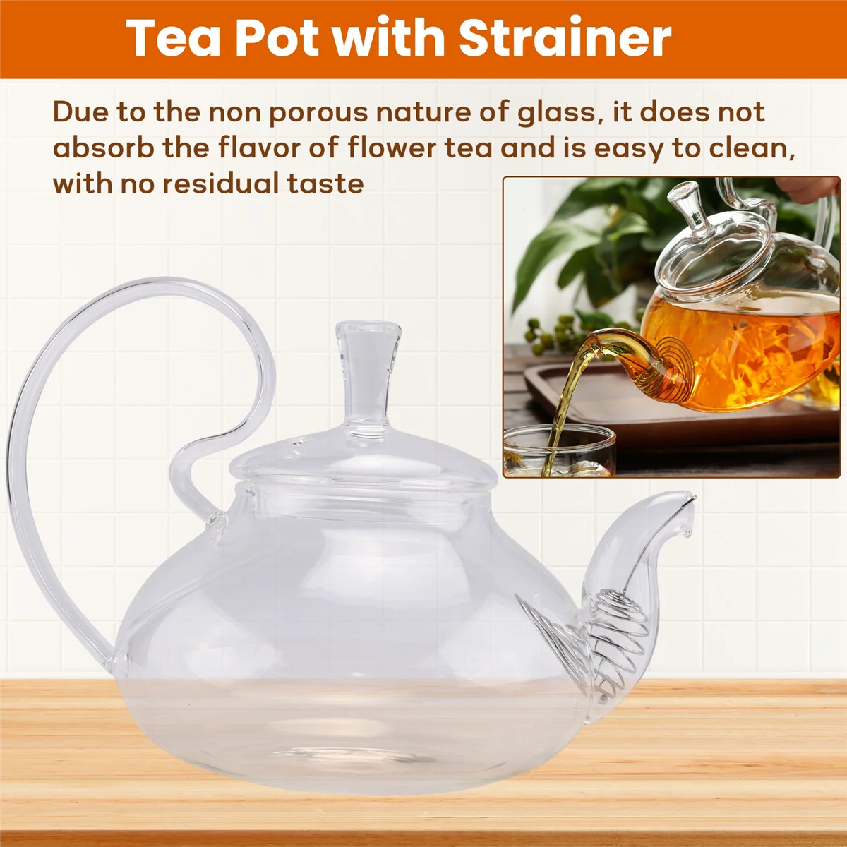 جودة 650 مل مقاومة للحرارة مقبض عالي زهرة القهوة وعاء الشاي الزجاجي تزهر إبريق الشاي الزجاجي مع مصفاة