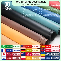 WUTA Full Grain Drum Dyed Vegetable Tanned Cowhide Skin Pre-cut Vachetta Leather Genuine Leather Craft Material DIY Bag Wallet