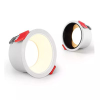 2022 New Style Dimmable Recessed Anti-Glare LED Downlights 7W/12W/15W COB Ceiling Lamps Spot Lights AC85~265V