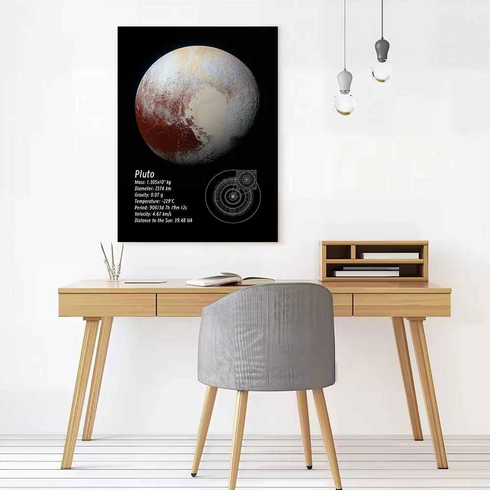 Pluto Canvas Wall Arts Poster Customizable Pictures Printing for Room Wand Deko Modern Home Decoration Ornaments Bathroom Decor