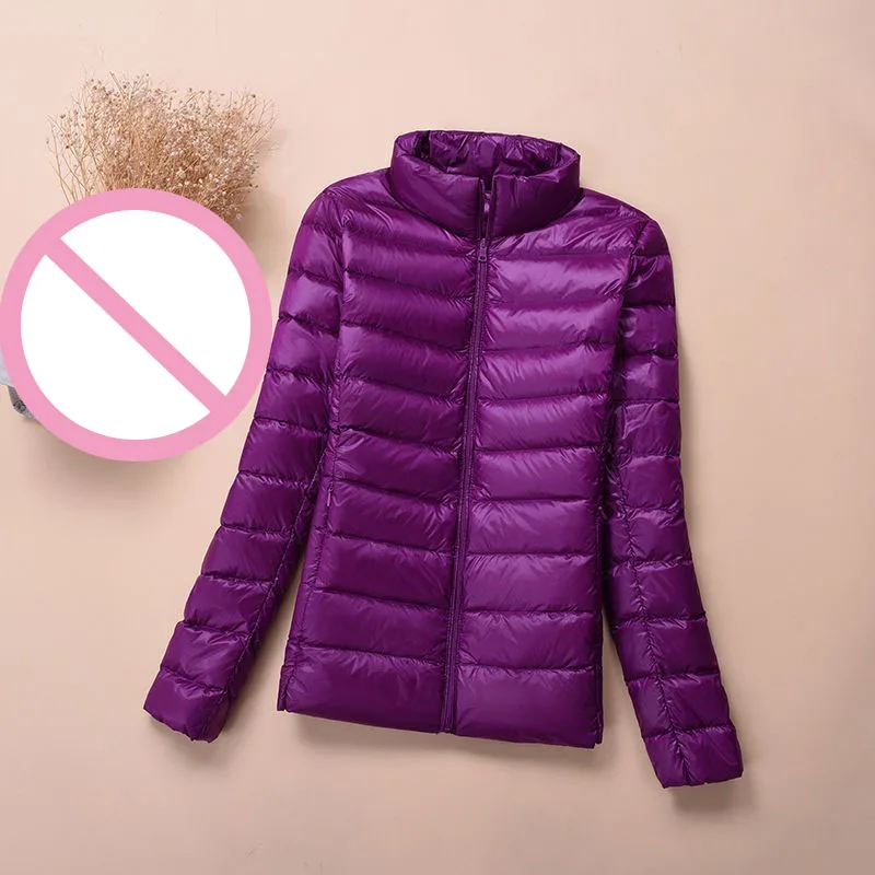 

Lightweight down Down Coats cotton women autumn winter new stand up collar hooded fashionable warm lightweight jacket mothers