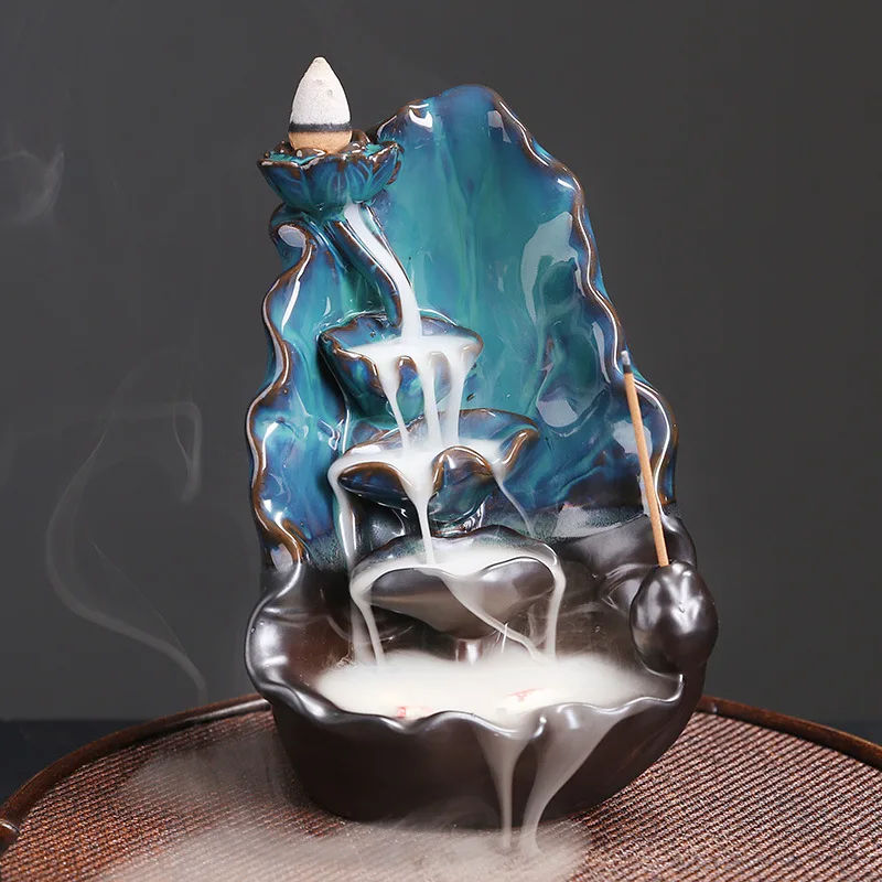 1pc,Beautiful Ceramic Lotus Incense Burner - Perfect Home Decoration Craft! (Without Incense）