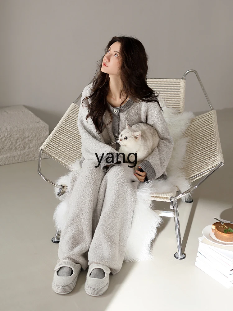 LMM autumn and winter winter coral fleece fleece thickened winter plush loungewear