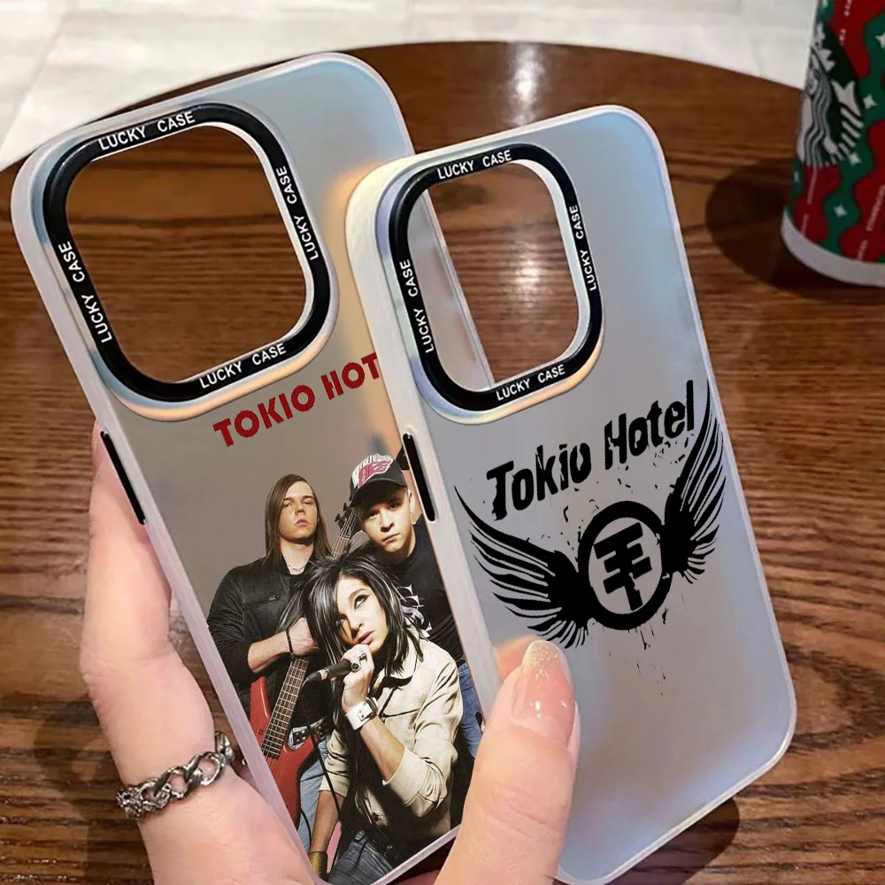 T-tokio Hotel Phone Case for iPhone 15 14 13 12 11 Pro Max X XR XSMax 7 8 Plus Matte Aurora Laser Gradient Luxury Cover