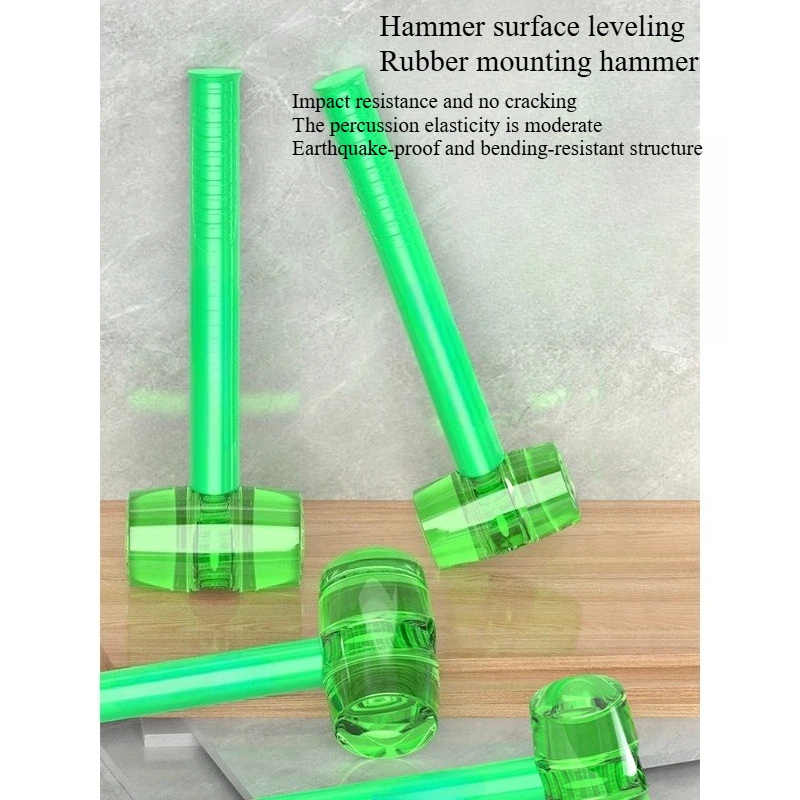 Transparent solid rubber high-elasticity ceramic tile floor tile beats shockproof bending hammer.