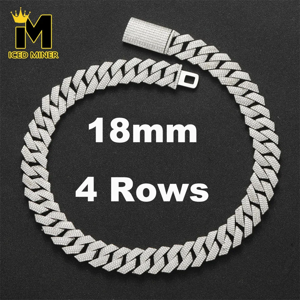 

Icedminer 18mm 4 Rows Zircon Iced Out Cuban Link Chain Bracelets for Men Women Brass Hip Hop Jewelry Free Shipping
