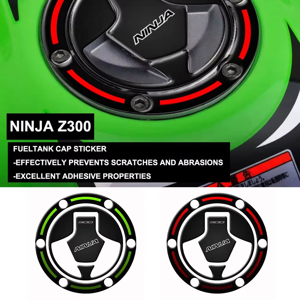 

NINJA Z300 For KAWASAKI NINJA Z300 2013–2017 Motorcycle 3D Gel Epoxy Resin Protective Sticker Fuel Tank Pad Protection