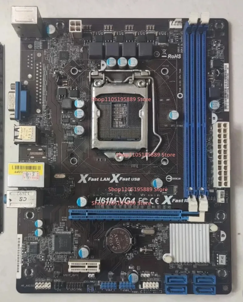 

Материнская плата ASRock H61m 1155 с поддержкой процессоров I3, I5, I7 второго поколения