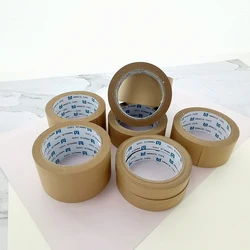 23m/Roll Brown Decor Brown Duct Tape Sealing Reinforced Gummed Self Adhesive Kraft Paper Kraft Flatback Carton Sealing Adhesive