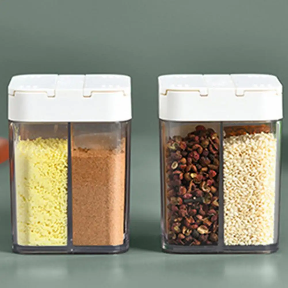 

Spice Storage Bottle Practical Sliding Cover Widely Applied 4 Grids Sliding Seasoning Storage Box for Cooker