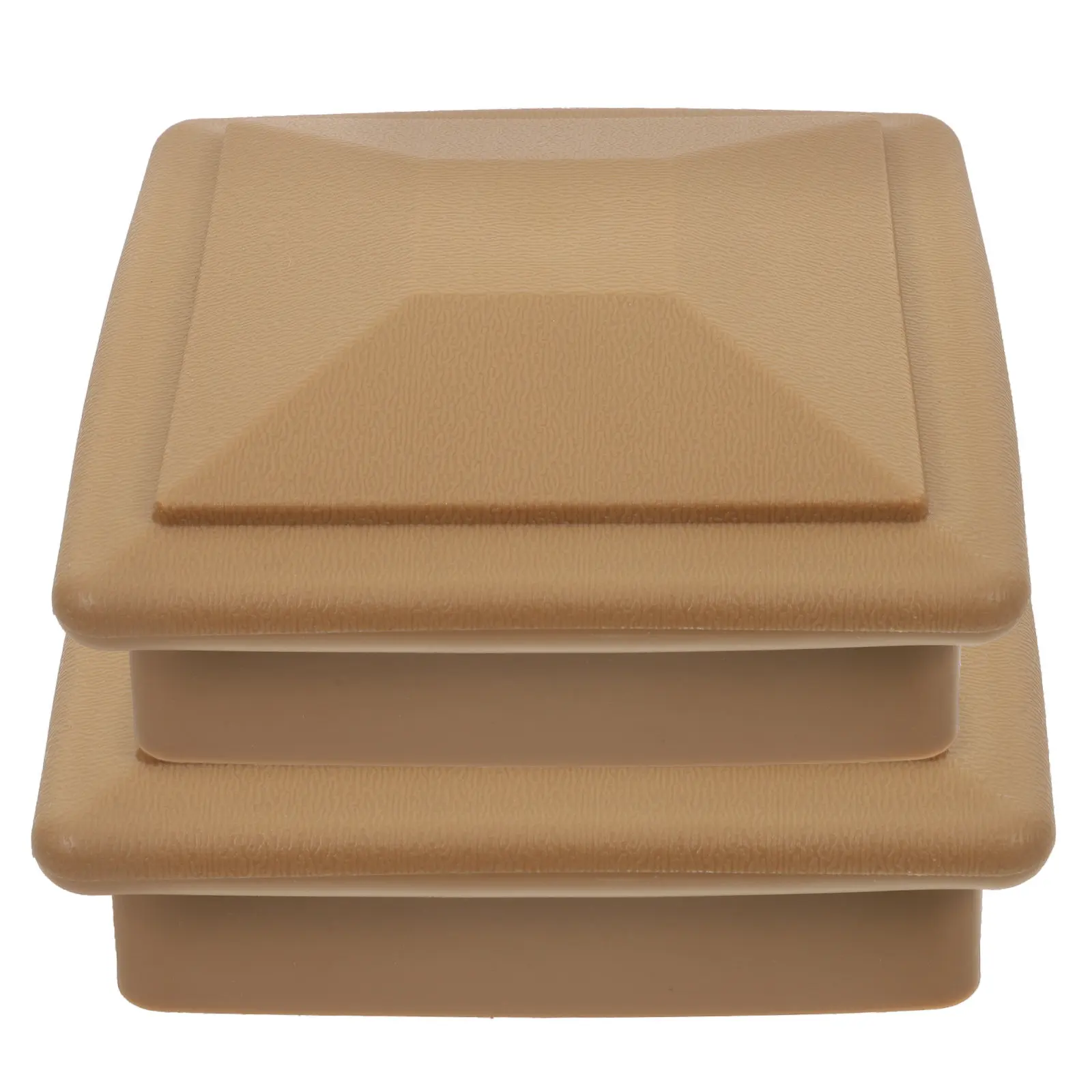2Pcs Vinyl Fence Post Caps Pyramid Design Decorative Cover for 5x5 Fence Deck Mailbox Outdoor Post Tops Waterproof