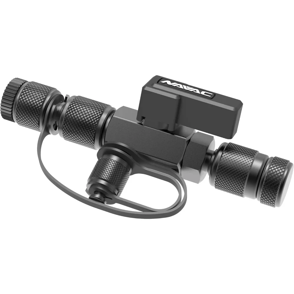 

HVAC Valve Core Removal Tool with 1/4 inch and 5/16 inch Flare Fittings for Fast Recovery and Evacuation Vacuum Rated to 20