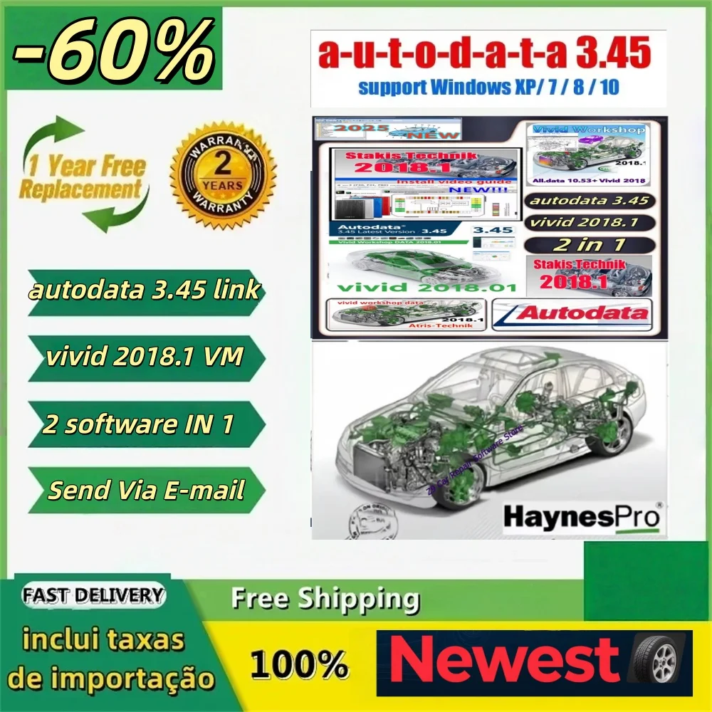 

2025 Hot Auto repair software Vivid Workshop 2018 or autodata 3.45 DATA Europe Automotive Diagnostic tools haynes pro French