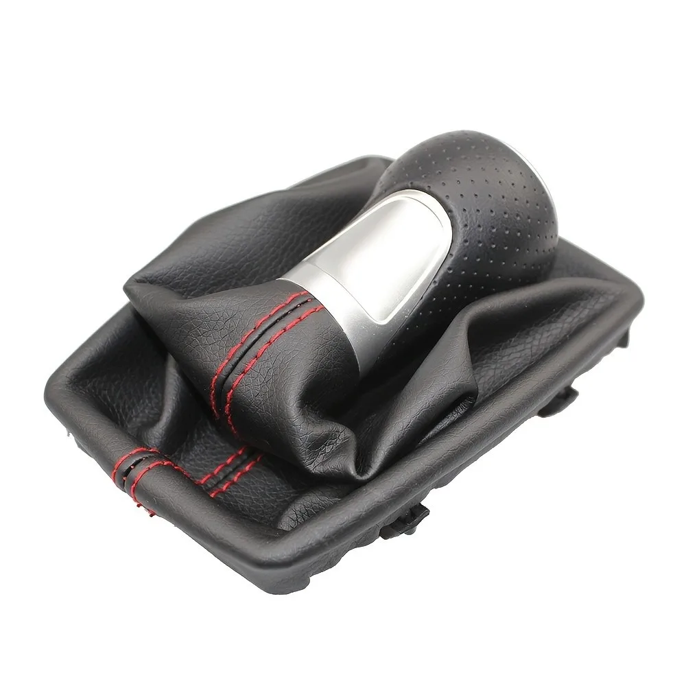 Gear Shift Knob 6-Speed Manual Shifter for Audi A4 8E B6 B7 2007-2015, Integrated Shift Head with Dust Cover, Car