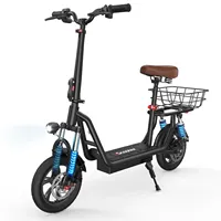 iScooter i12 12inch Electric Scooter 500W 25KM/H Folding Lightweight Adult Scooter 35KM Max Range Scooters with Seat and Basket